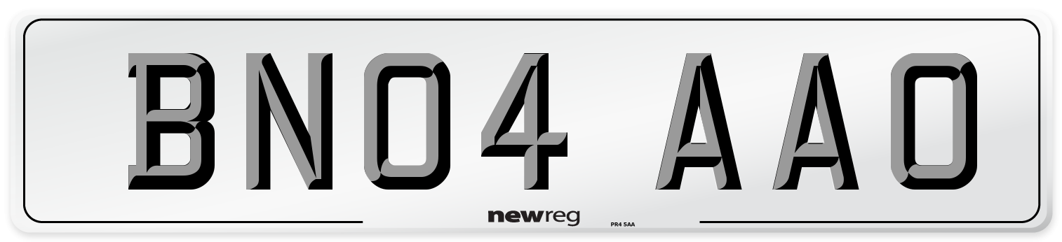 BN04 AAO Number Plate from New Reg